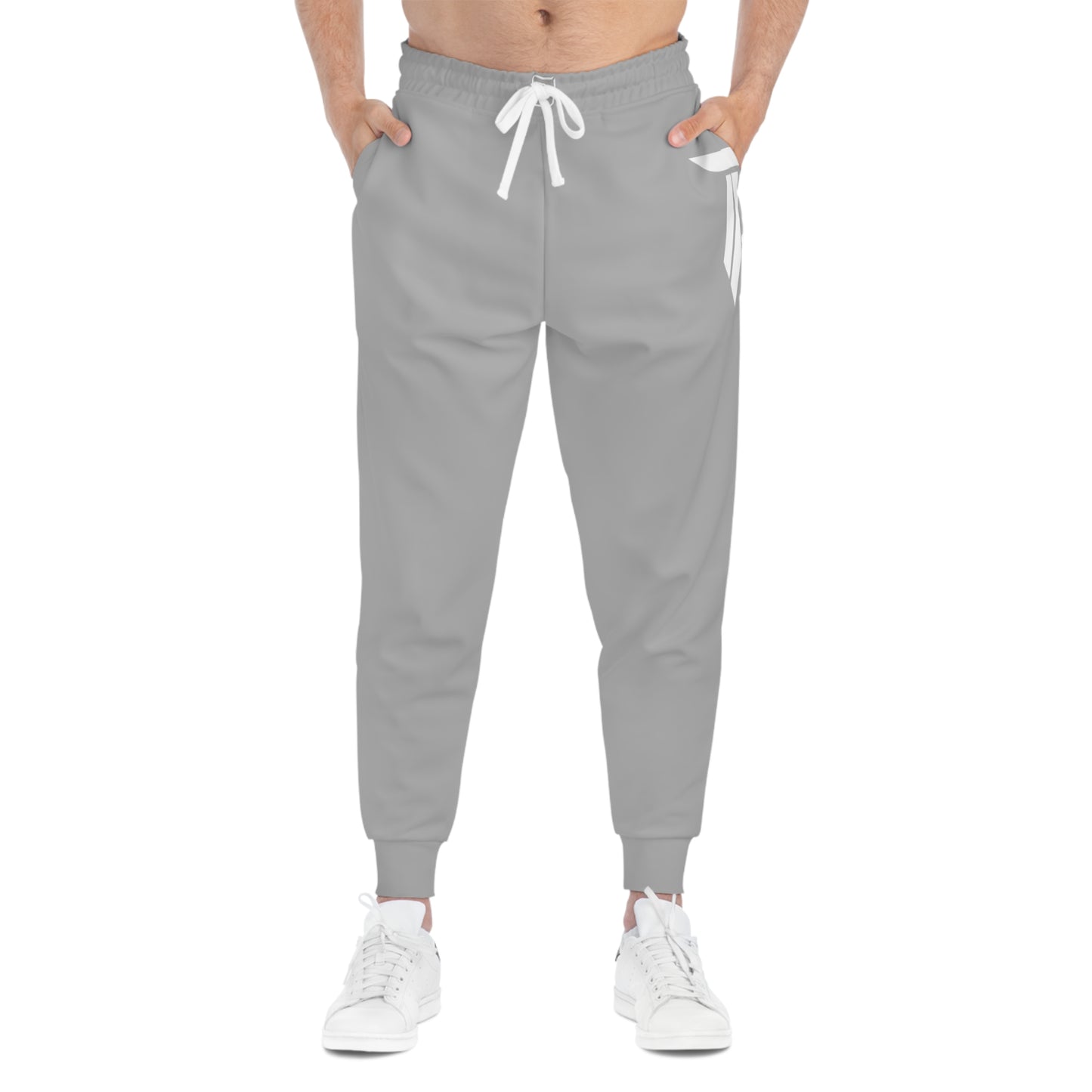 Men's Athletic Joggers Gray/White