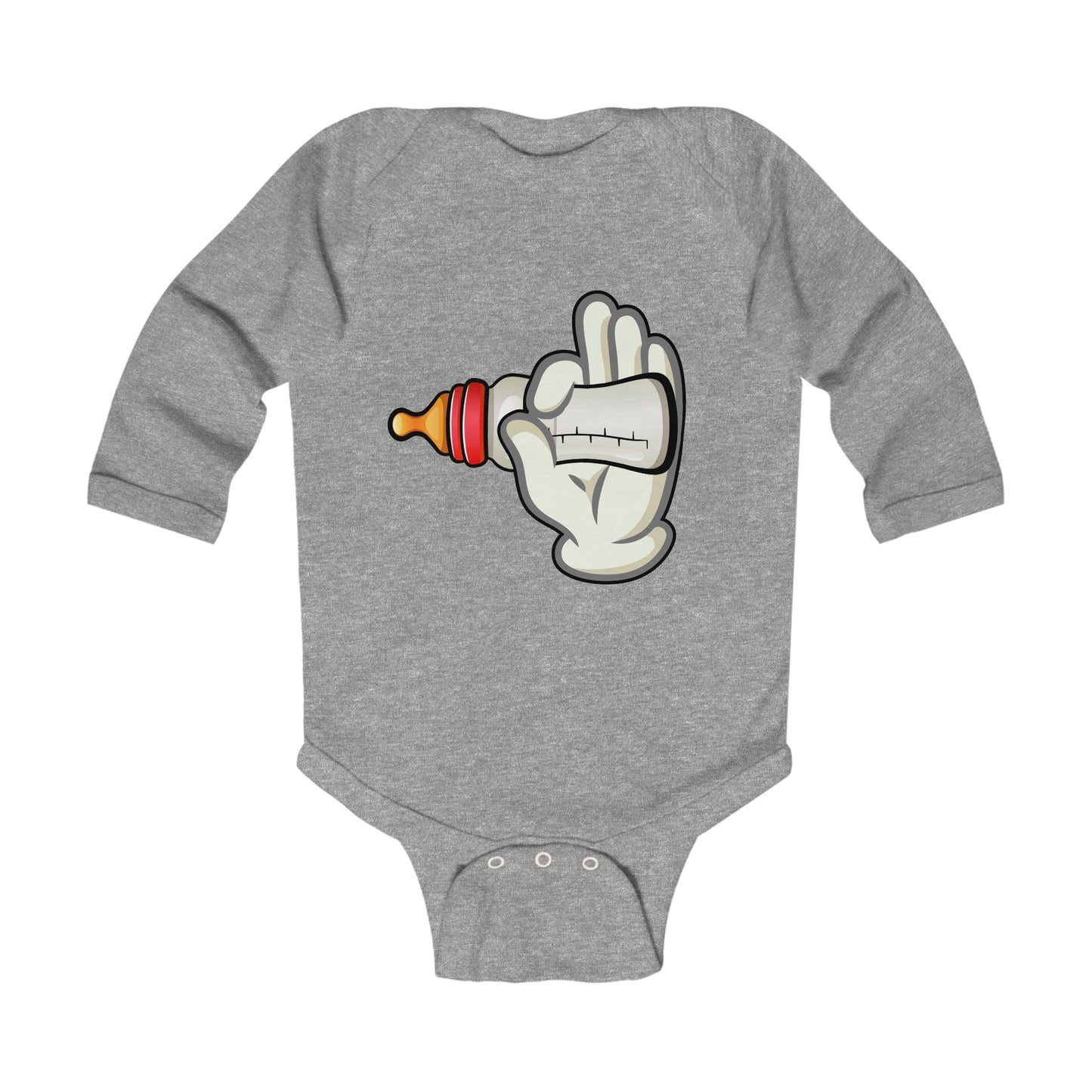 Infant Long Sleeve Bodysuit - Bottles up