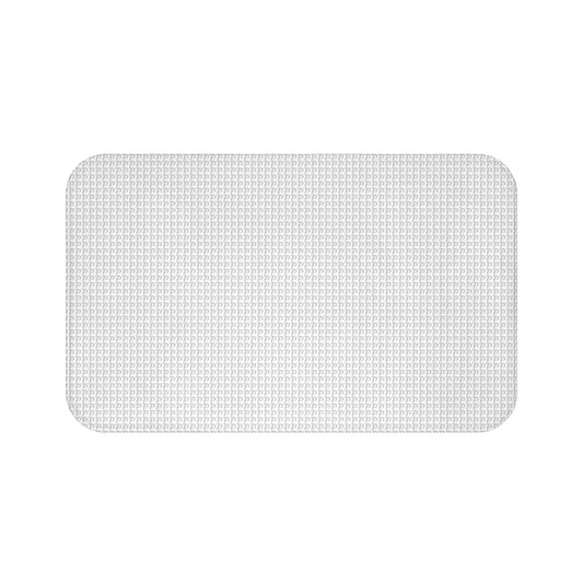 P print Bath Mat - White/Gray