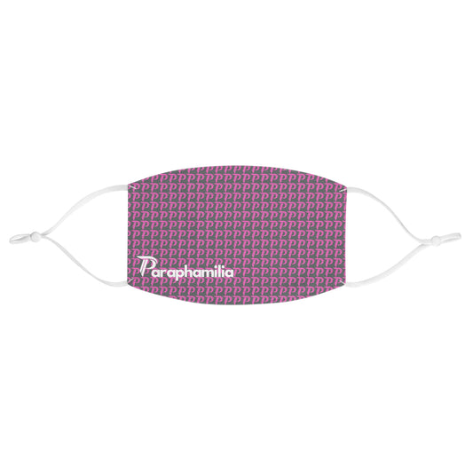 Fabric Face Mask - P print Gray/Pink