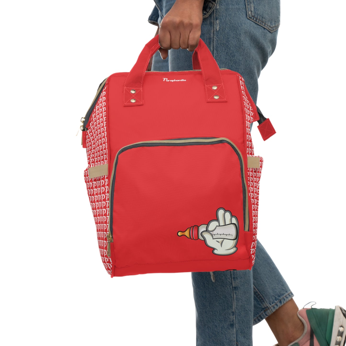 Multifunctional Diaper Backpack - Red