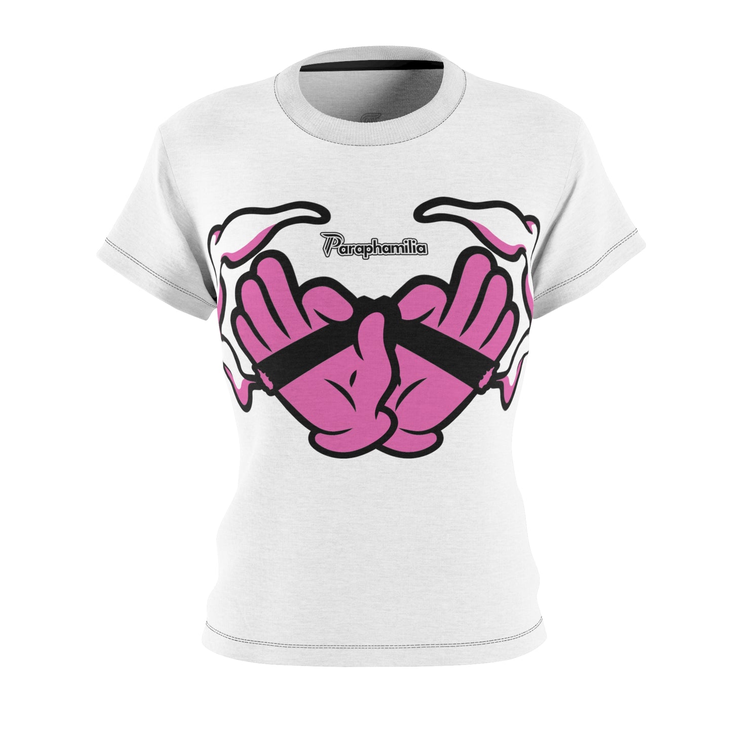 Women's Cut & Sew Tee - White/Pink - Smoke Out Collection