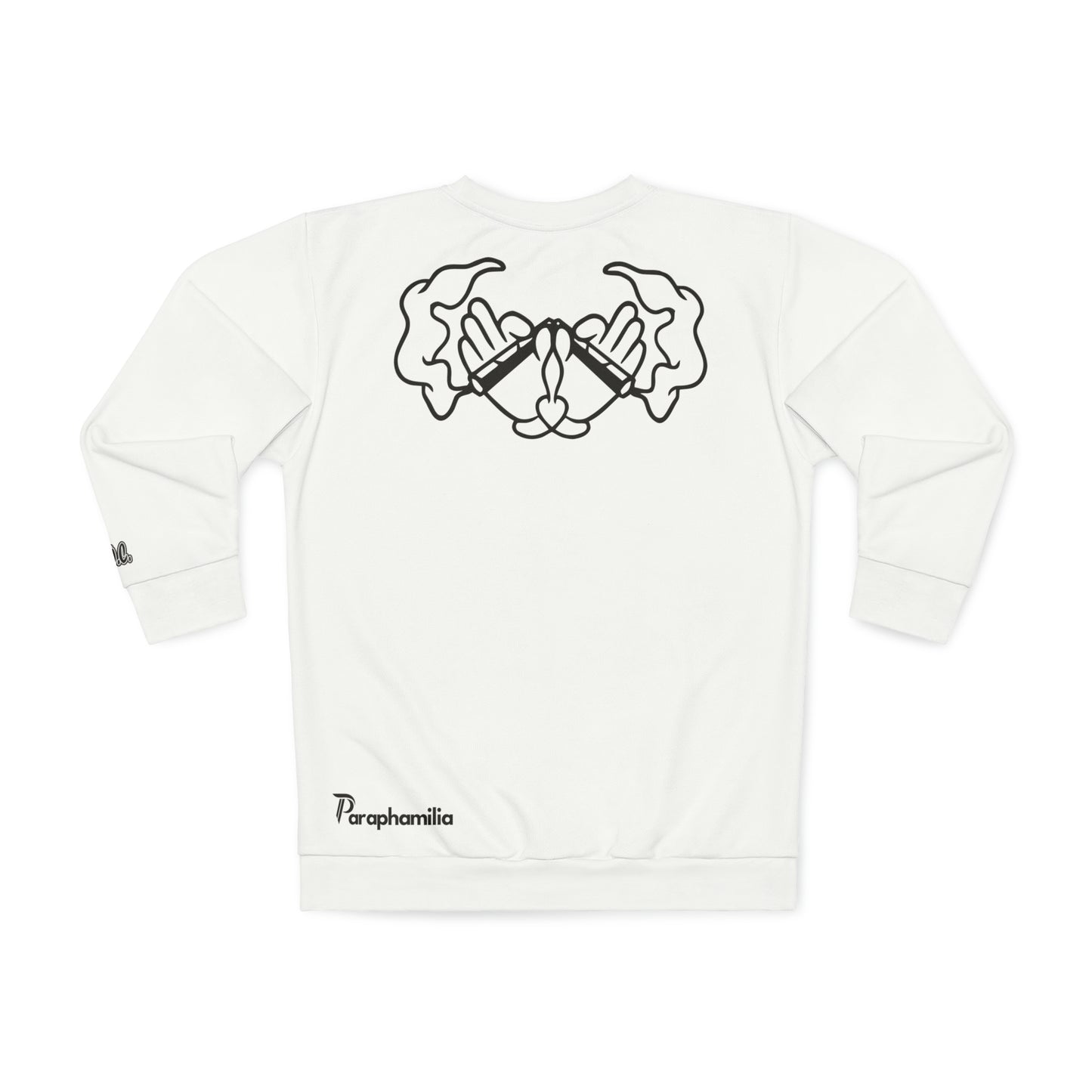 Men's Sweatshirt - Smoke Out Collection - White/Black