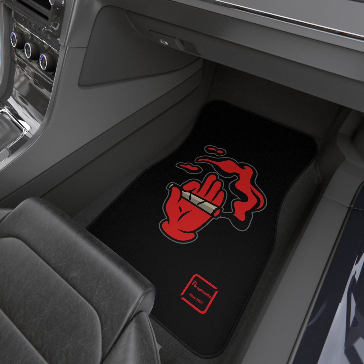 Car Mats (Set of 4) Smoke Out Edition - Red/Black