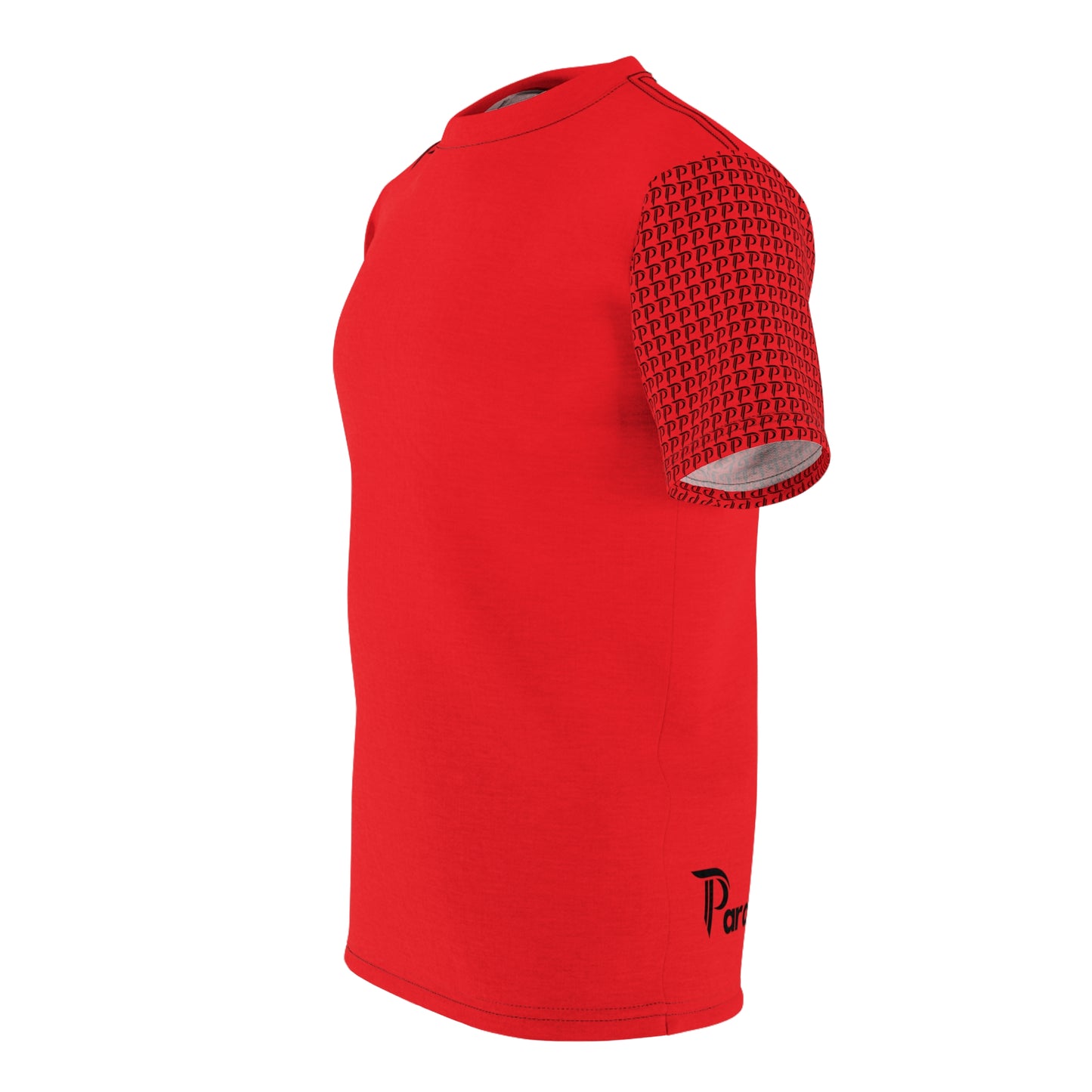 P print Sleeve Tee - Red/Black