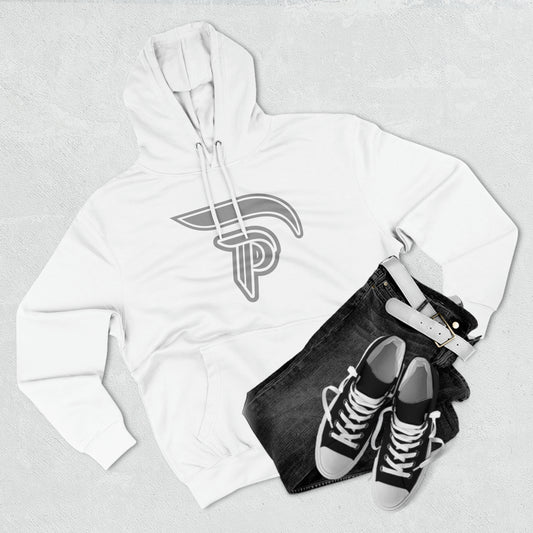 Fleece Hoodie - White/Gray