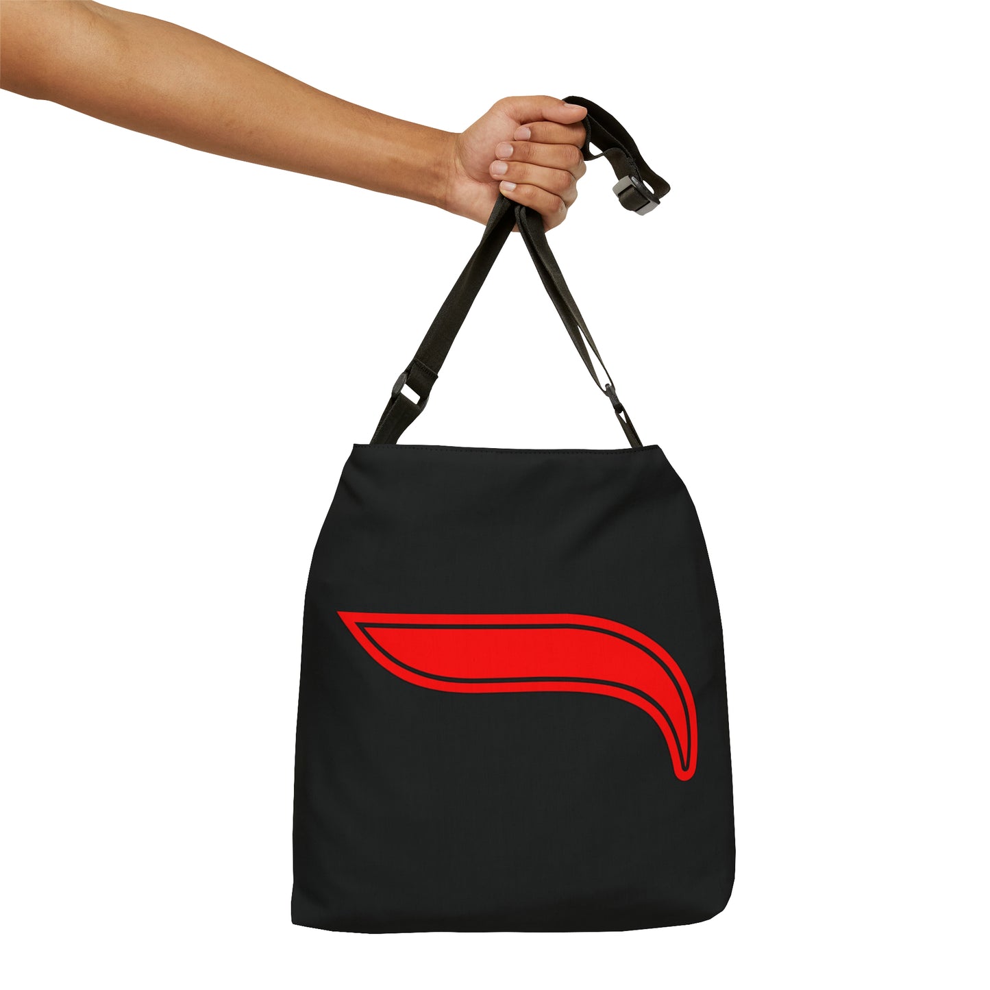 Adjustable Tote Bag - Black/Red