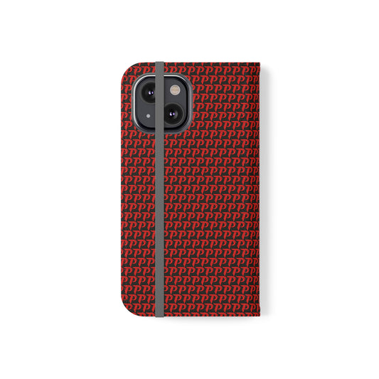 Phone Flip Case (card holder insert) - P print