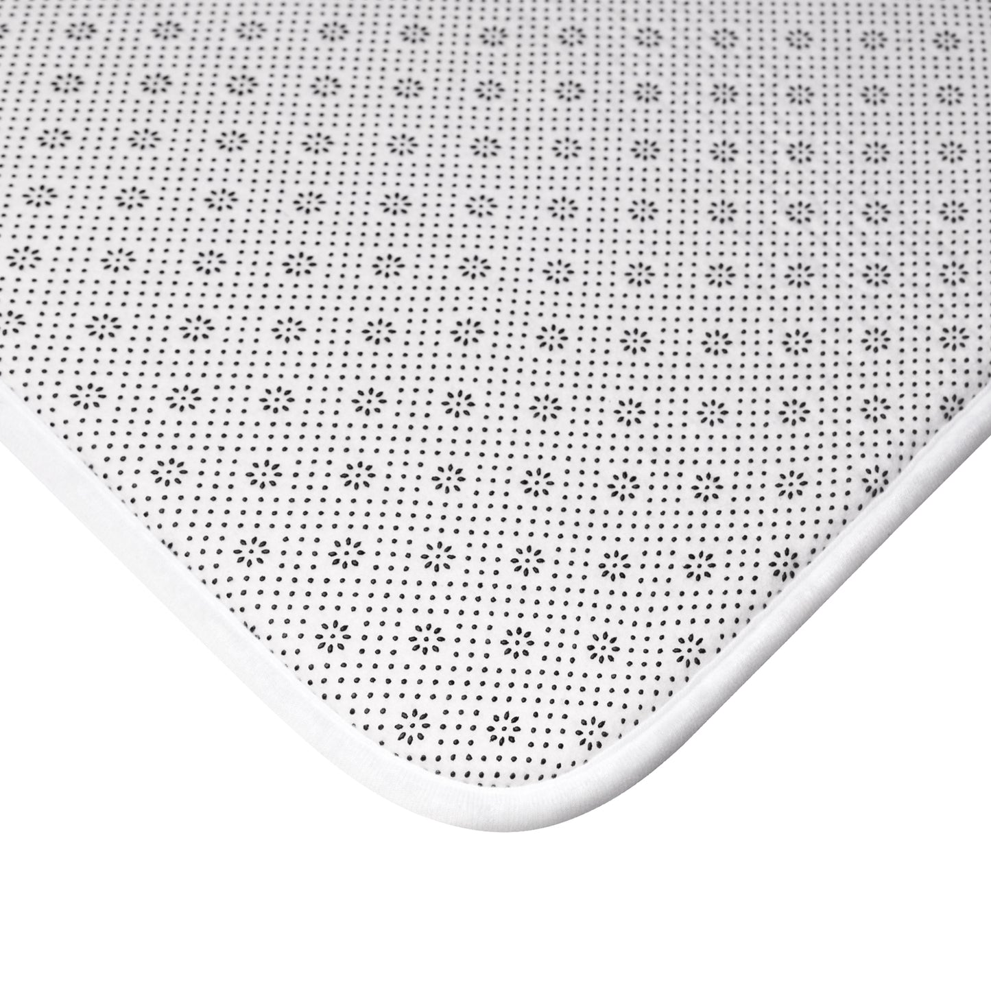 P print Bath Mat - White/Gray