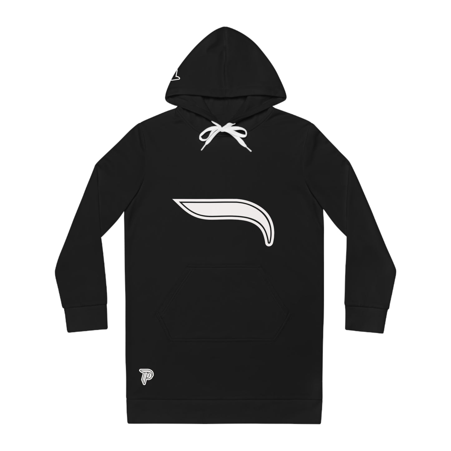 Women's Hoodie Dress -Black/White