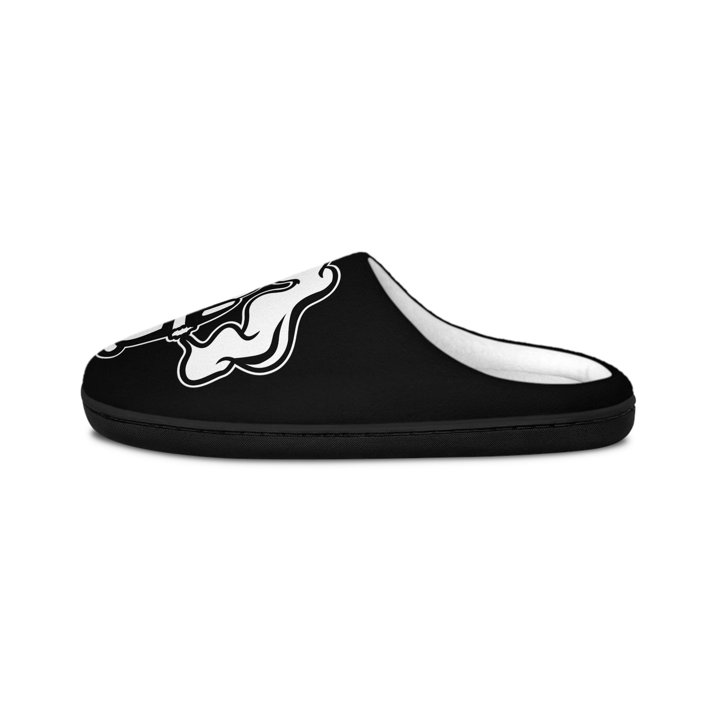 Men's Indoor Slippers - Smoke Out Edition Black/White