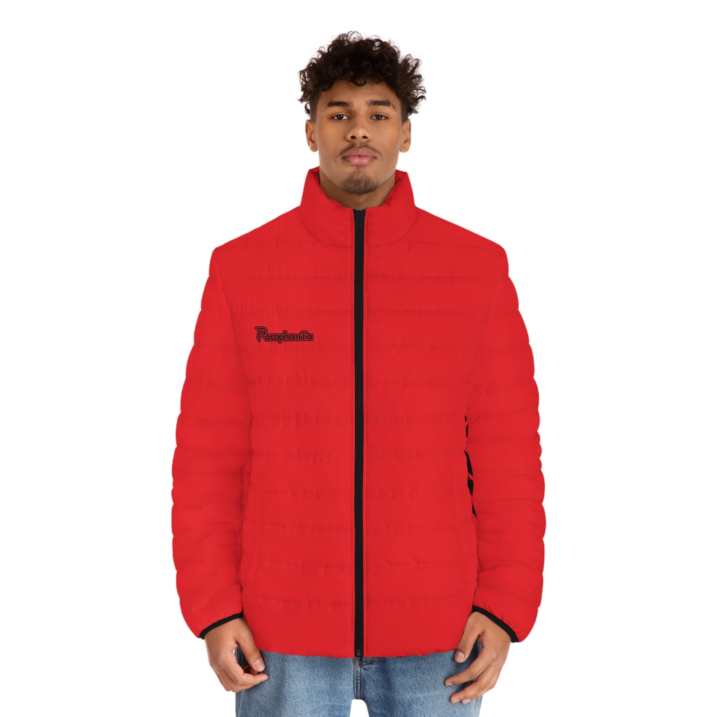 Men's Puffer Jacket - Red/Black