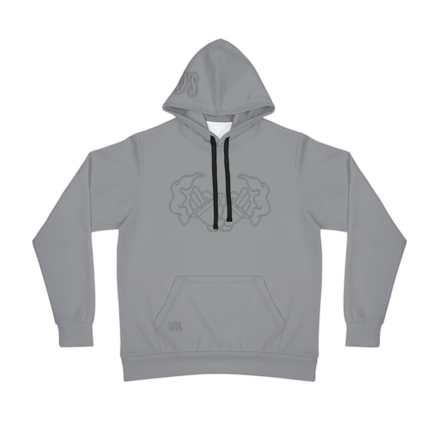 Wired Men's Athletic Hoodie - Smoke Out Collection - Gray/Black