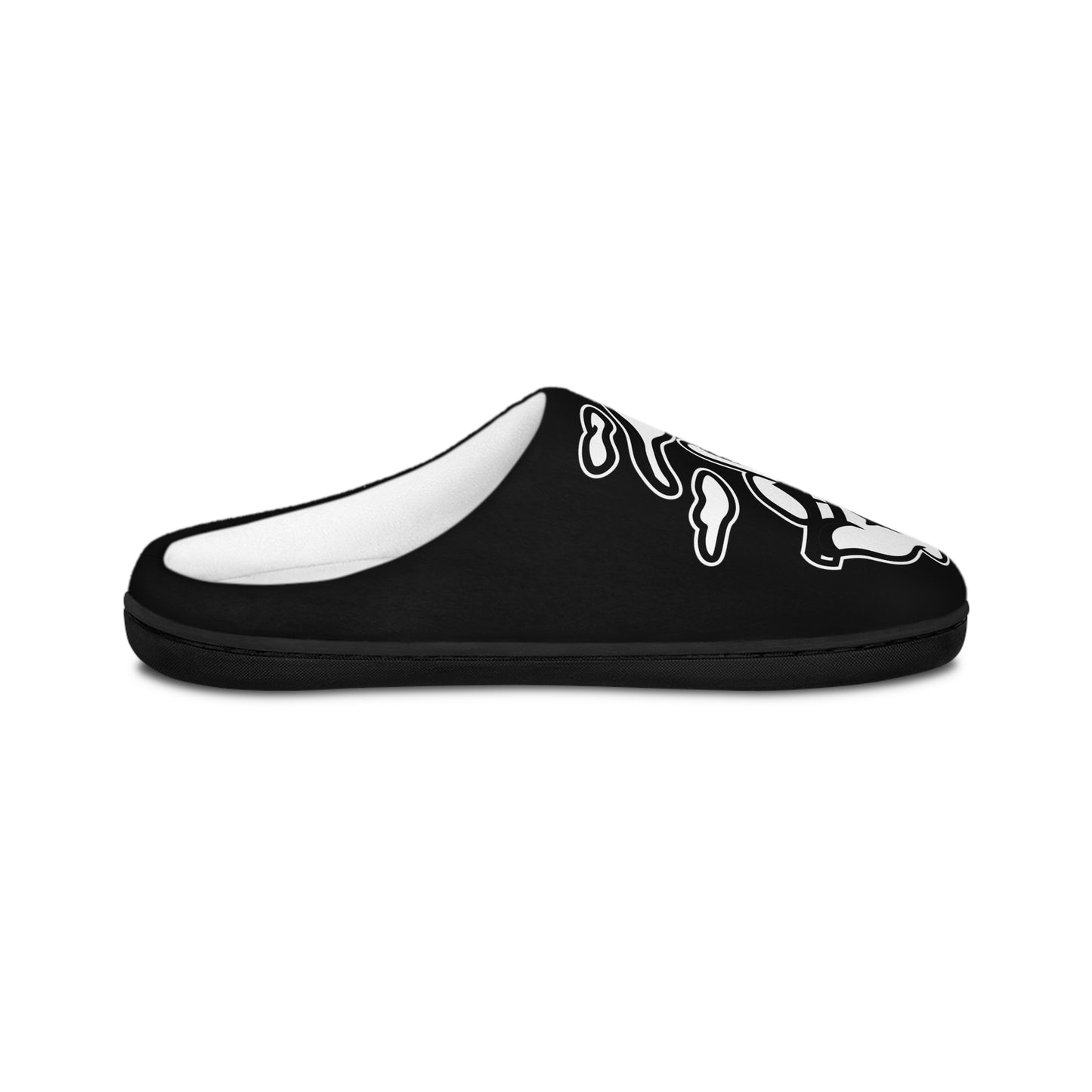 Men's Indoor Slippers - Smoke Out Edition Black/White