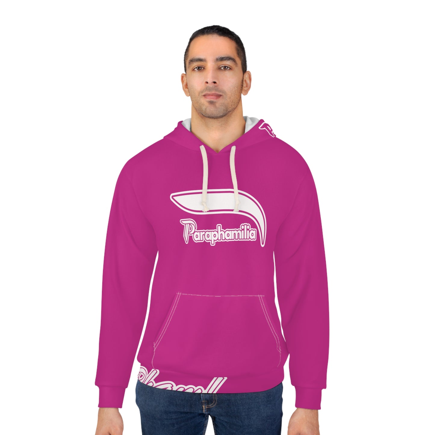 Pullover Hoodie - Pink / White