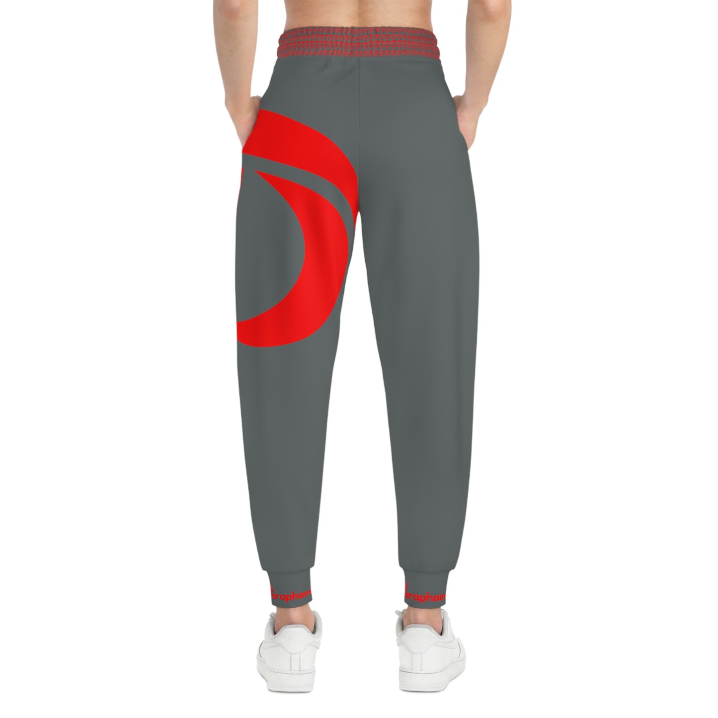 Men's/Women's Athletic Joggers - Gray/Red