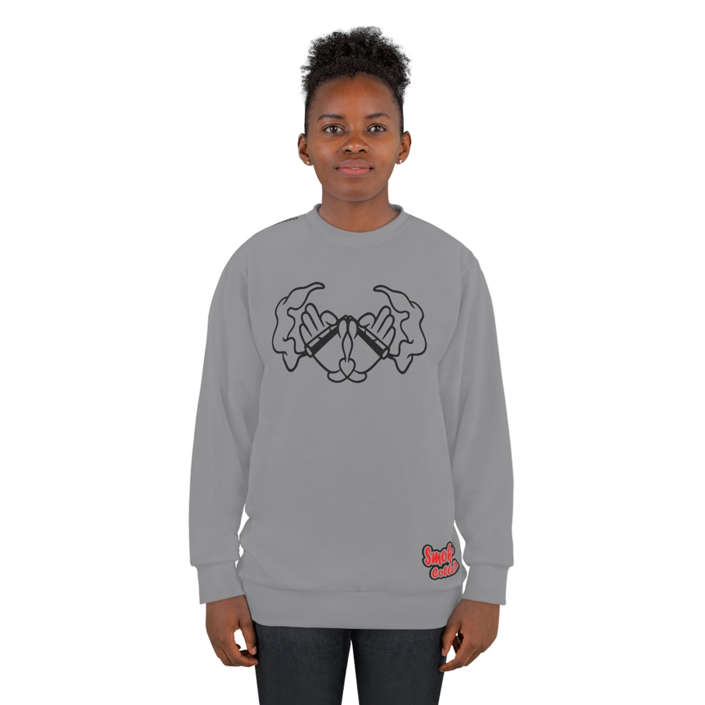 Men's Sweatshirt - Smoke Out Collection - Gray/Red