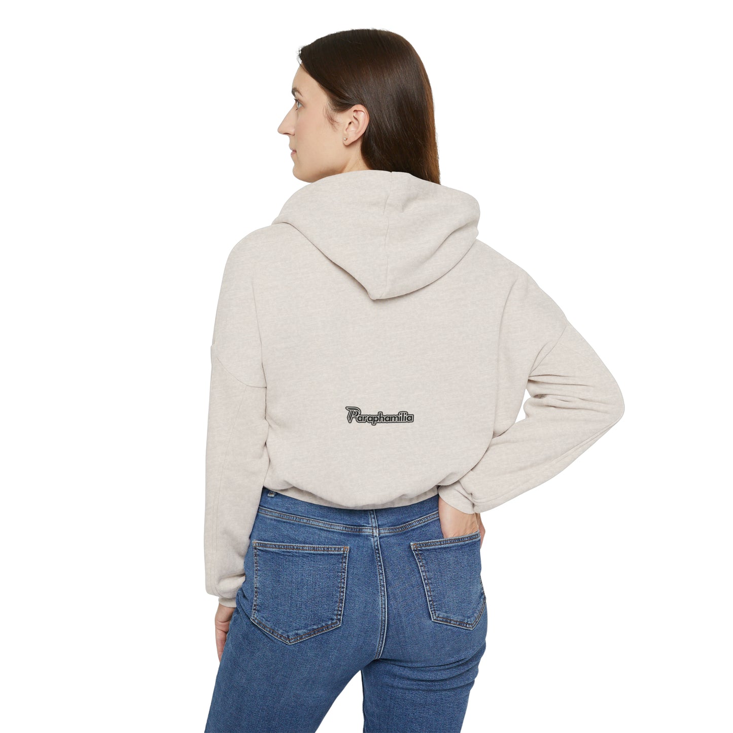 Women's Cinched Bottom Hoodie - Heather dust/Black