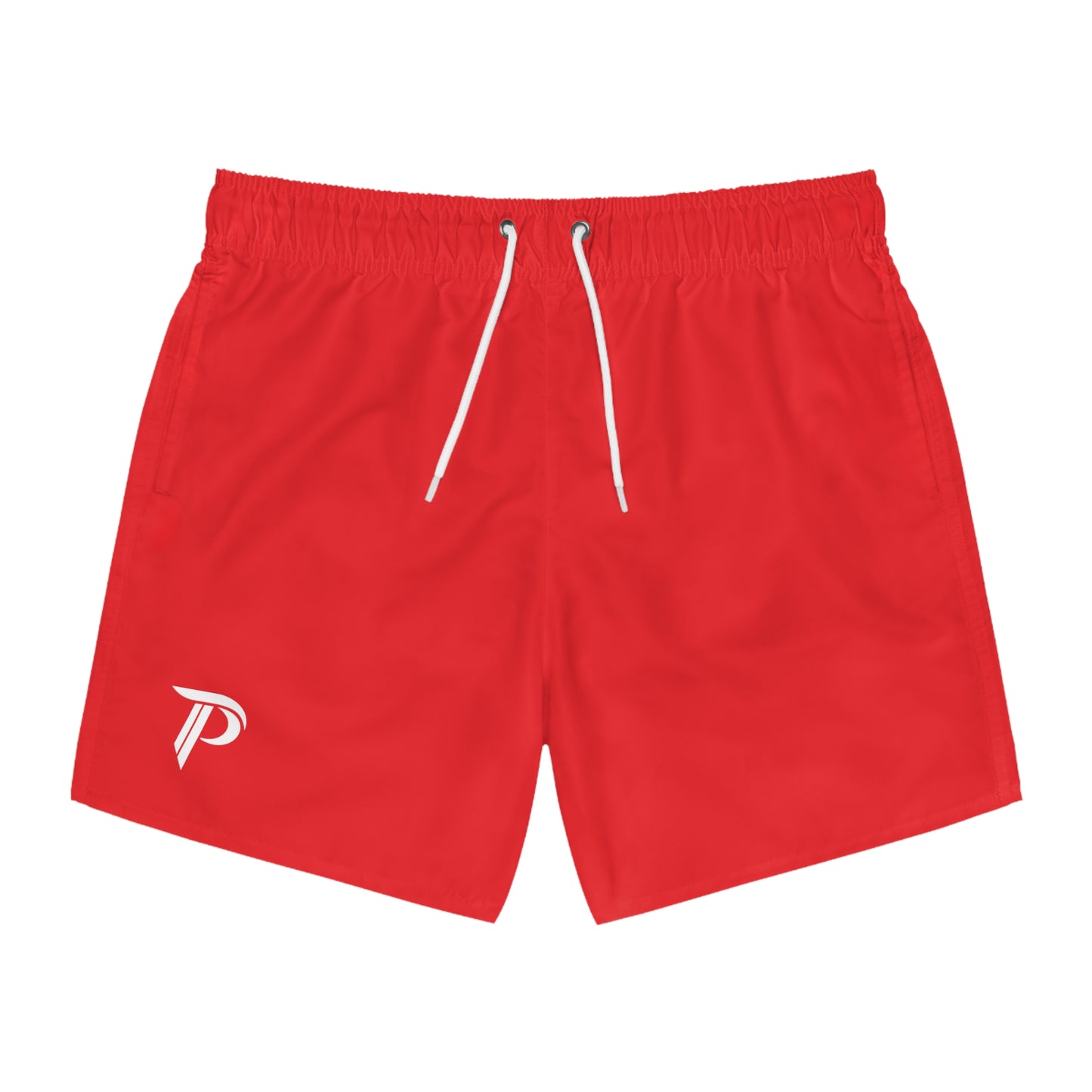 Men's Swim Trunks - Red/White