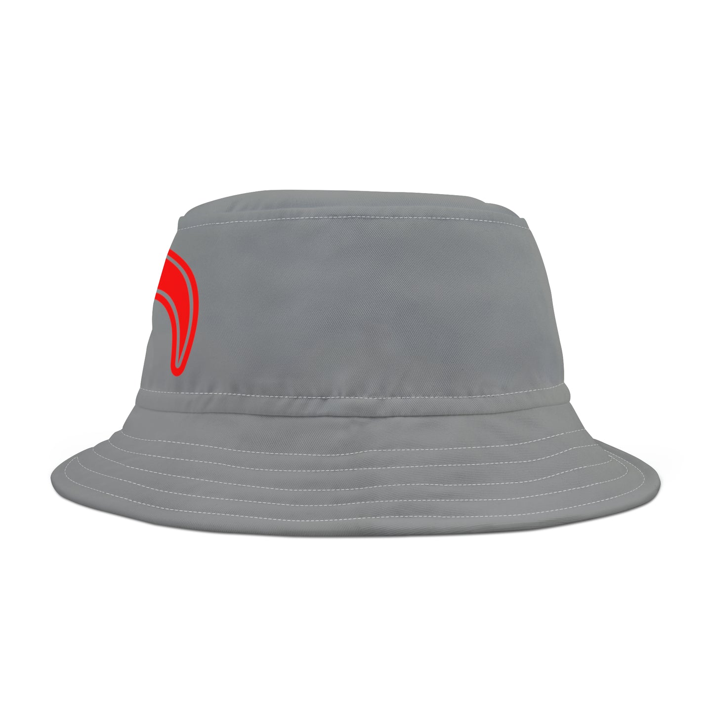 Bucket Hat - Gray/Red