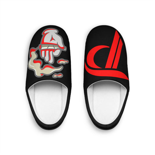 Men's Indoor Slippers - Smoke Out Edition Black/Red