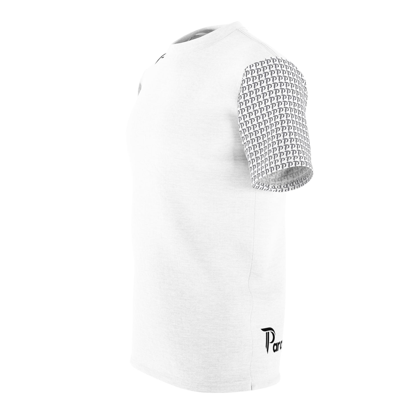 P print sleeve Tee - White/Black