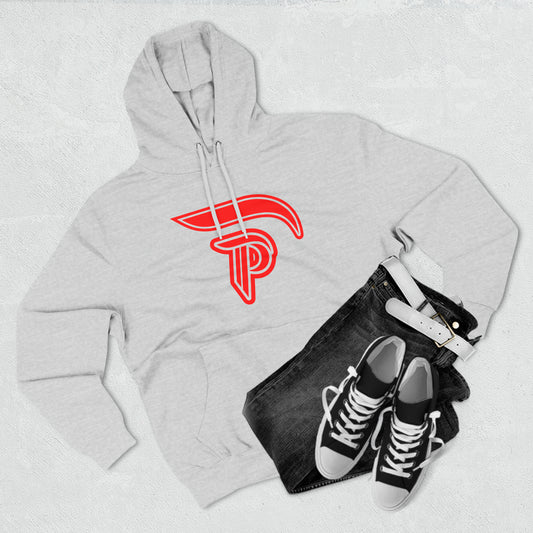 Fleece Hoodie - Gray/Red