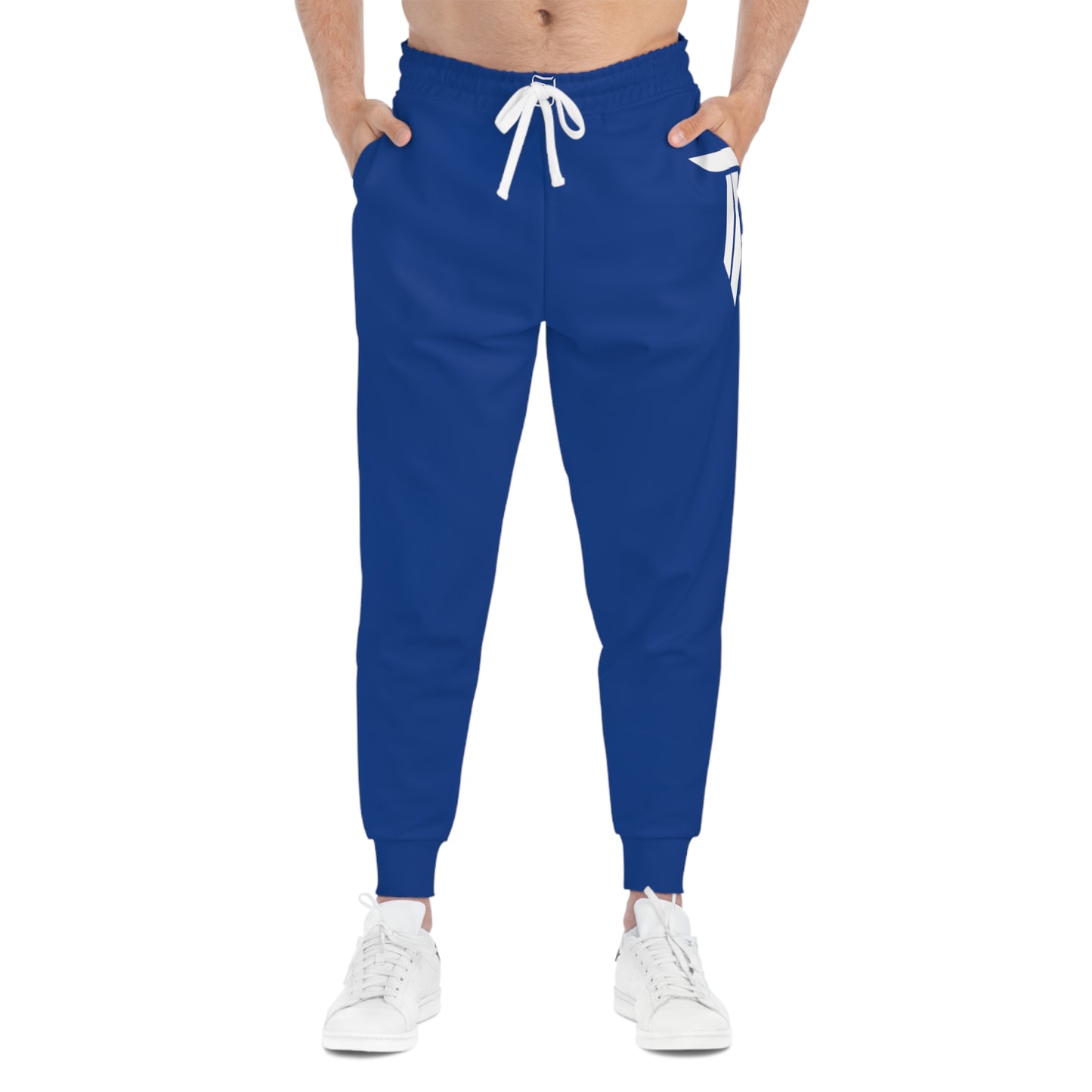 Men's Athletic Joggers Blue/White