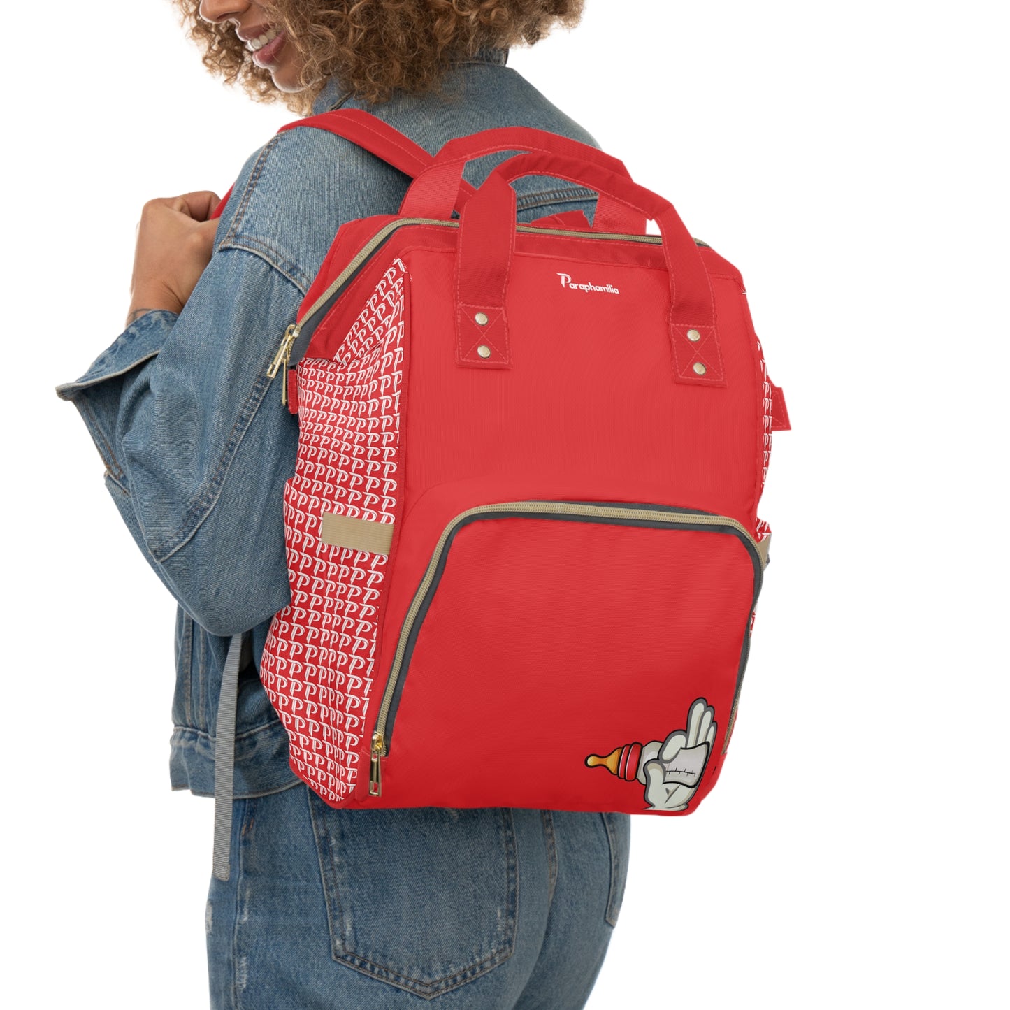 Multifunctional Diaper Backpack - Red