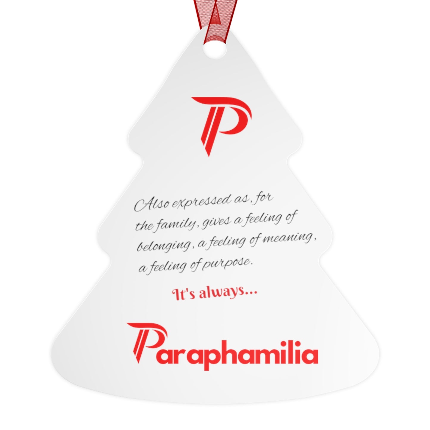 Holiday Paraphamilia (for the family) Metal Ornaments