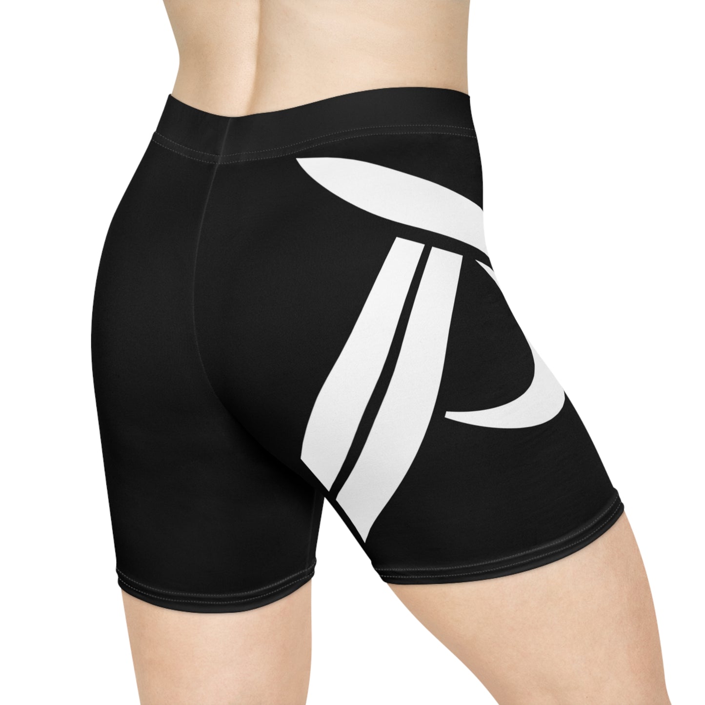 Women's Biker Shorts - Black / White