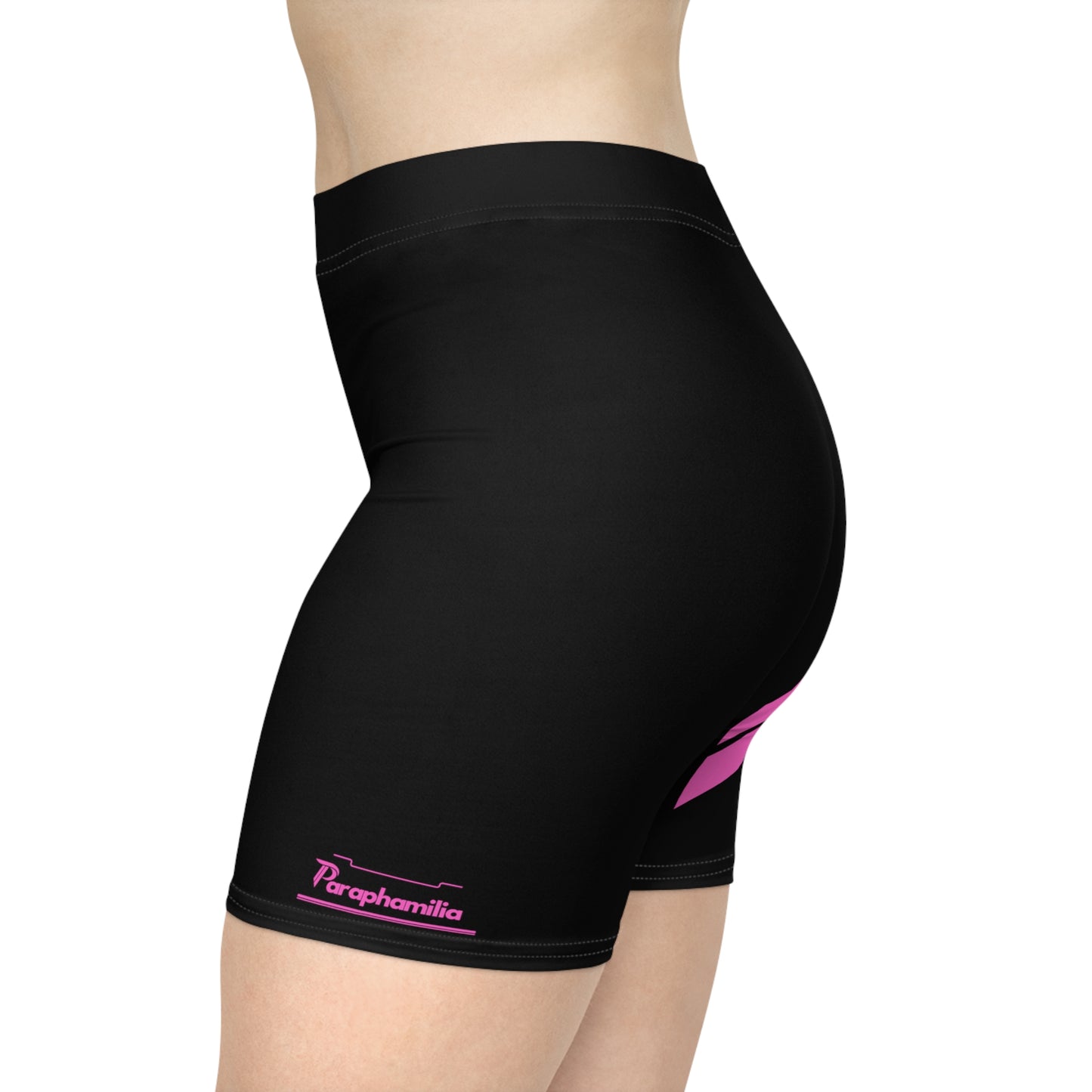 Women's Biker Shorts - Black / Pink