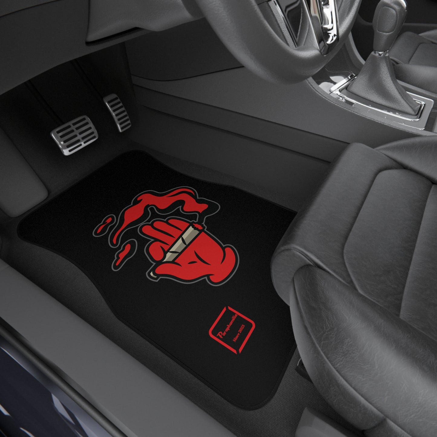 Car Mats (Set of 4) Smoke Out Edition - Red/Black