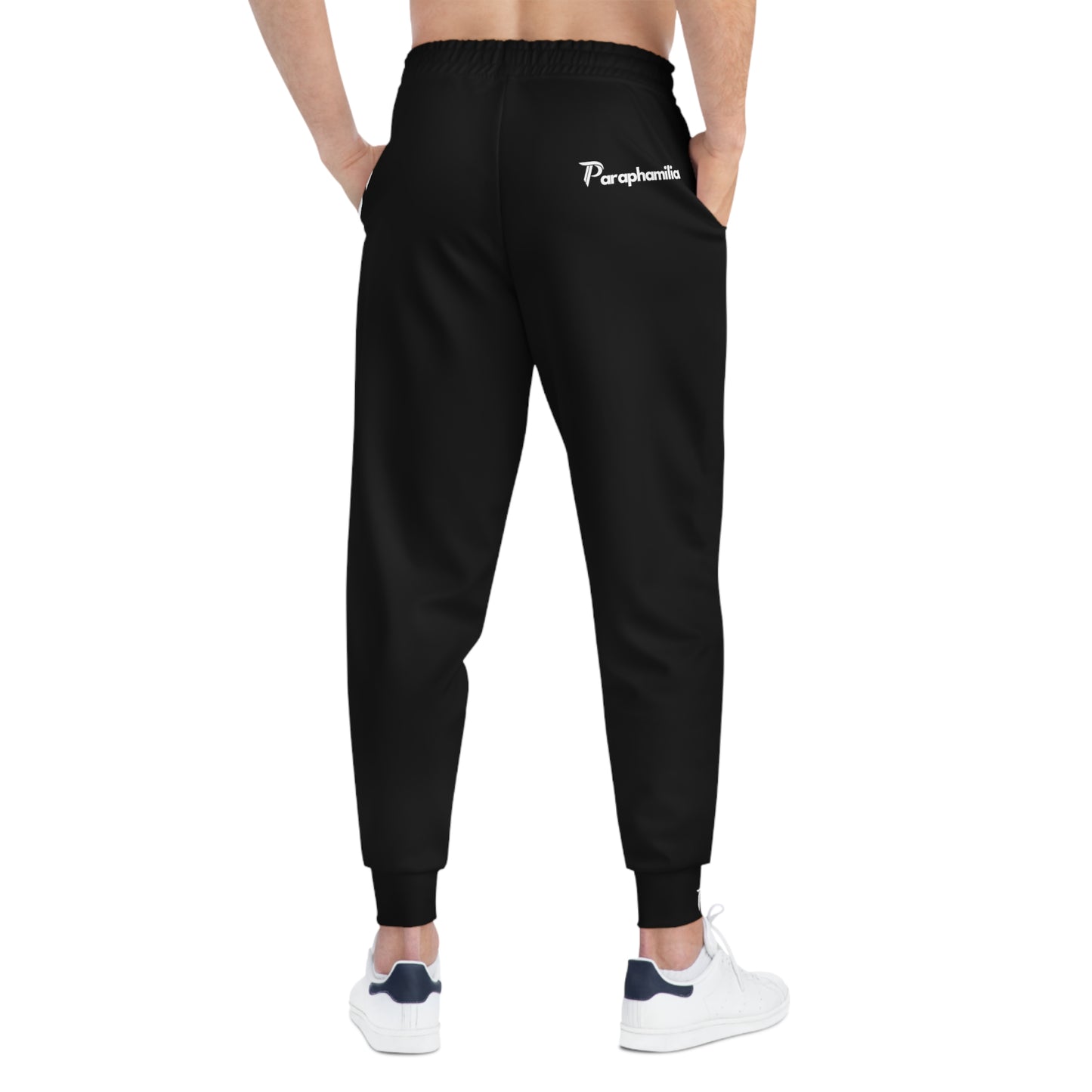 Men's Athletic Joggers - Black/White