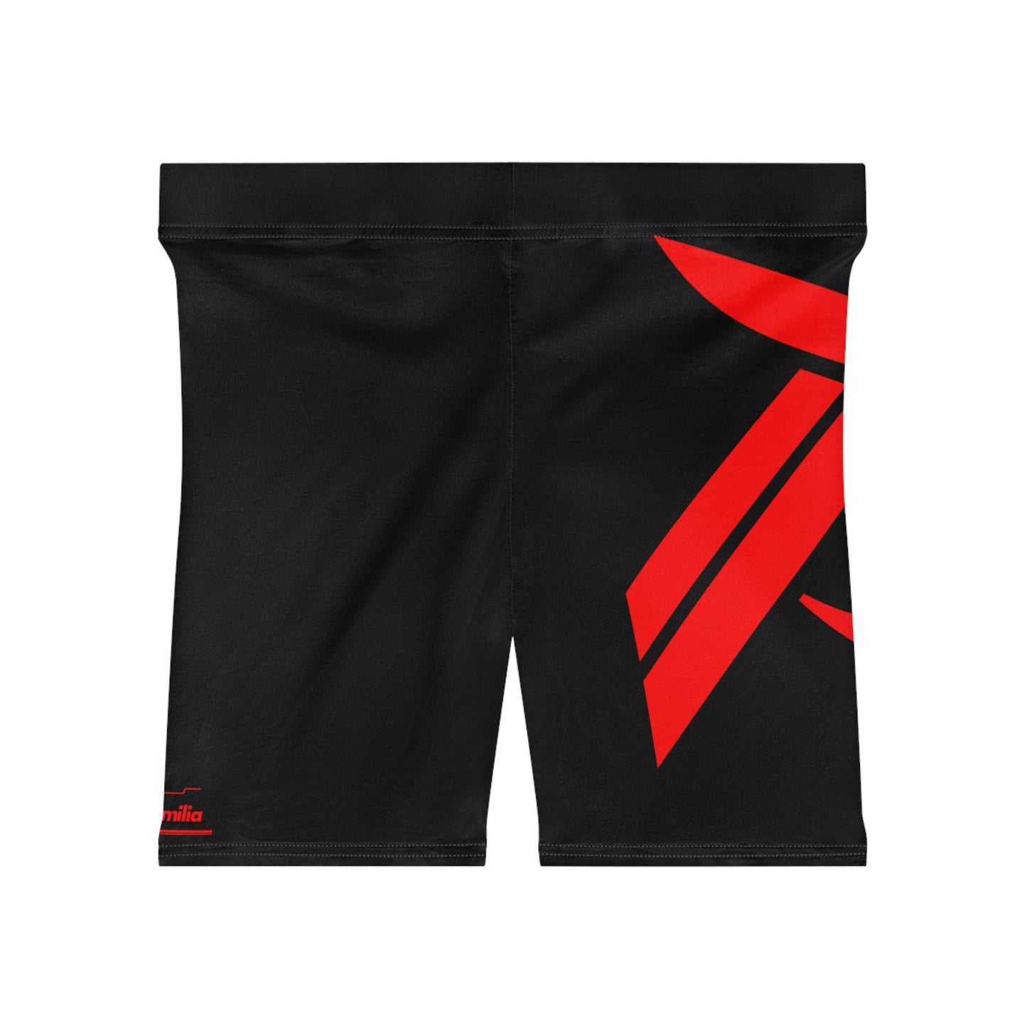 Women's Biker Shorts - Black / Red