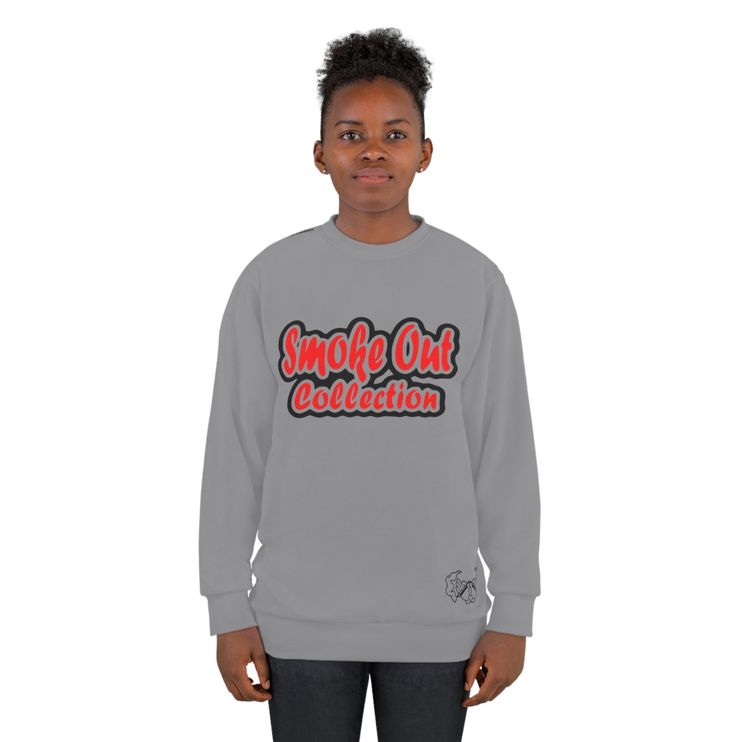 Men's Sweatshirt - Smoke Out Collection - Gray/Red