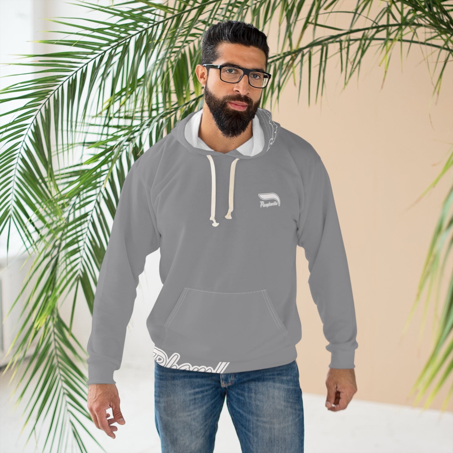 Pullover Hoodie - Gray/White