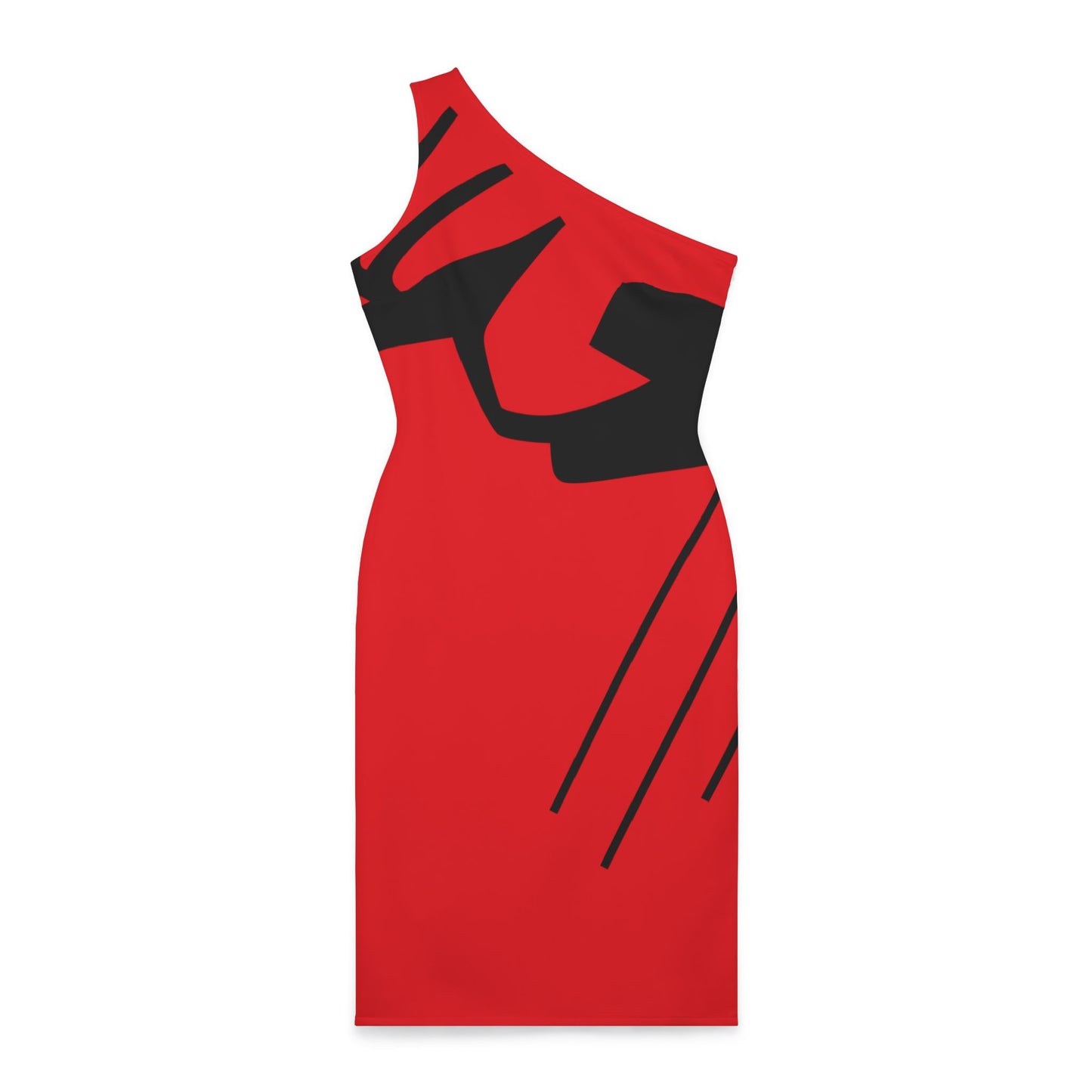 Shoulder Dress - Red