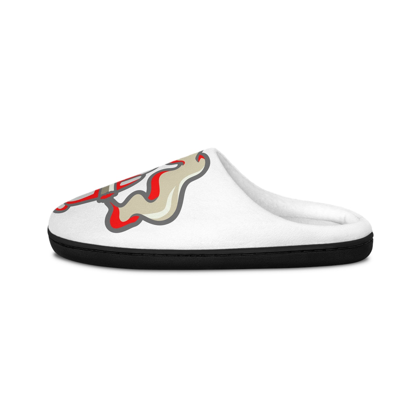 Women's Indoor Slippers  - Smoke Out Edition White/Red