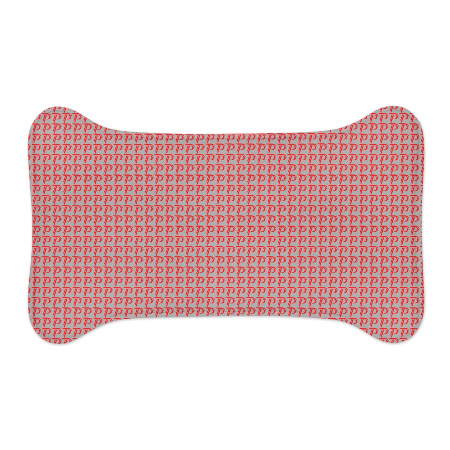 P print Pet Feeding Mats Gray/Red