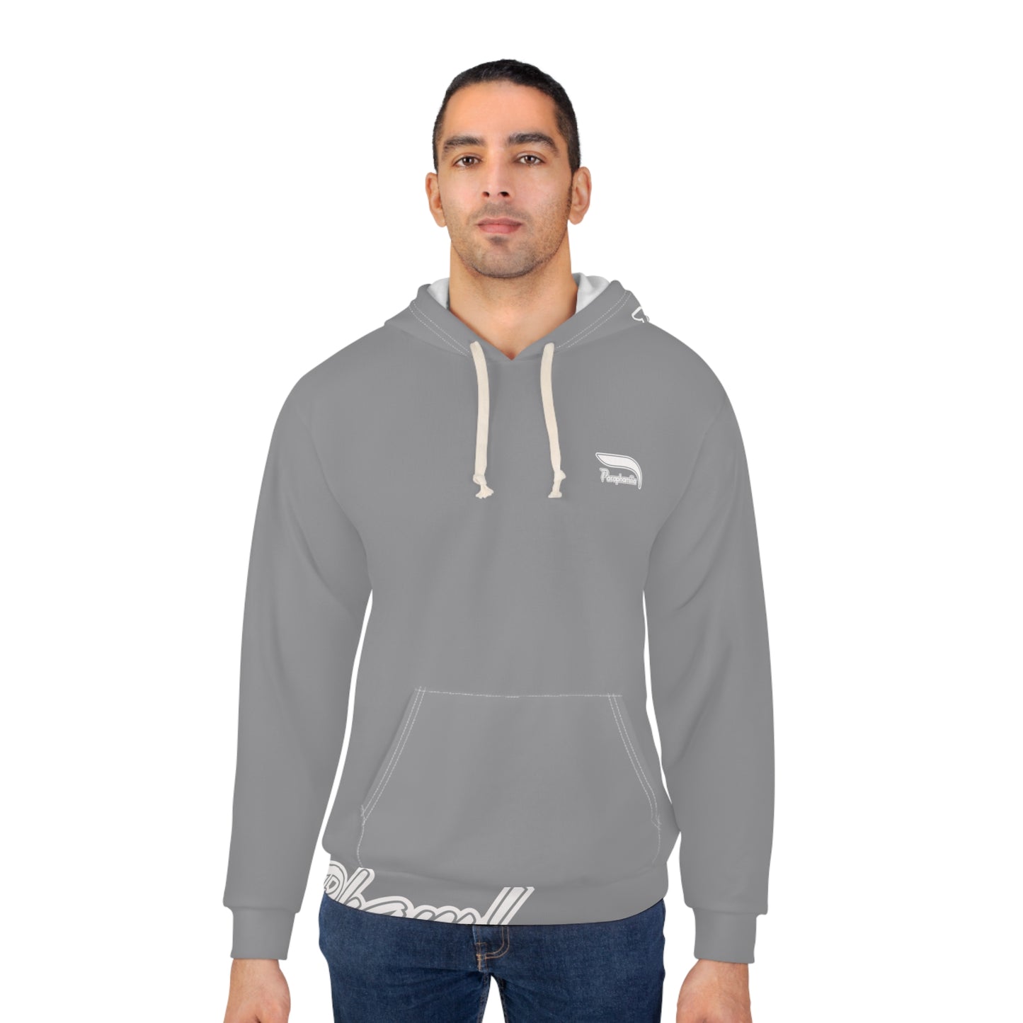 Pullover Hoodie - Gray/White