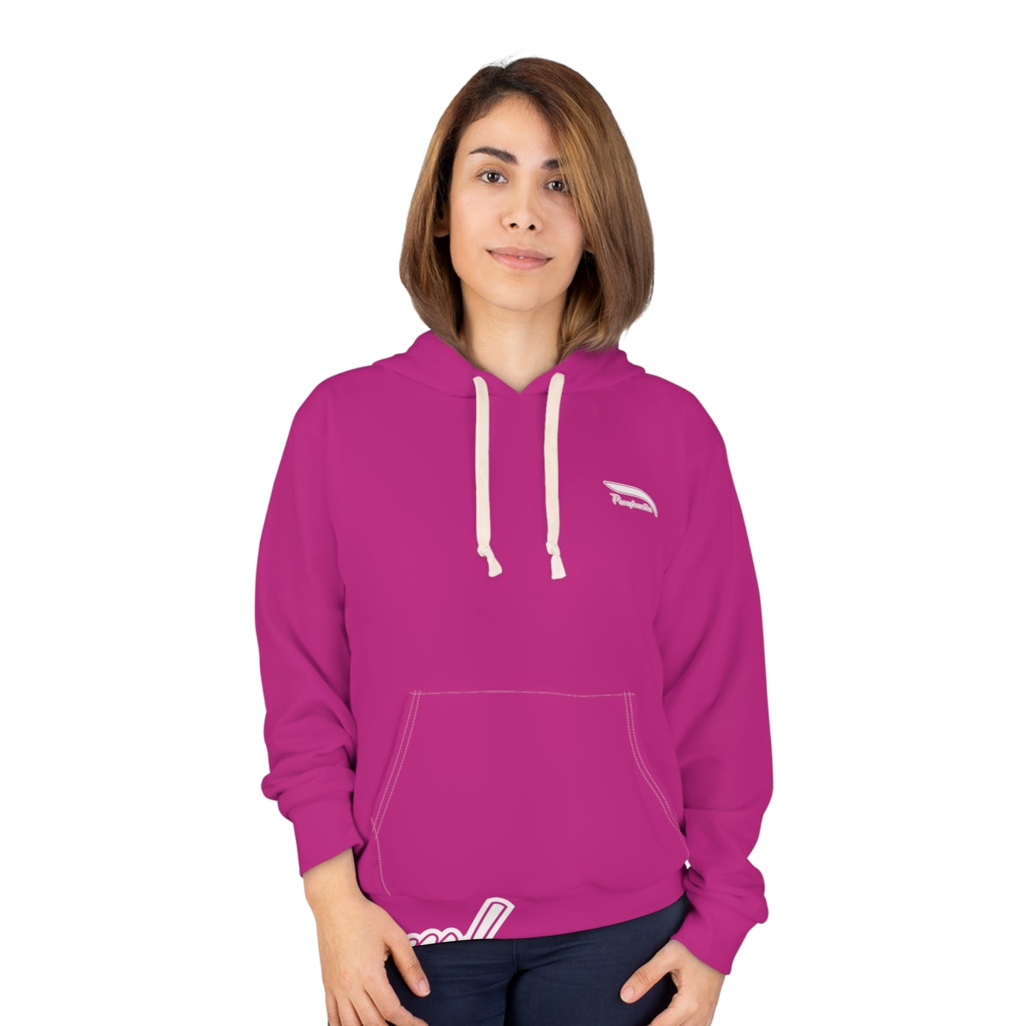 Pullover Hoodie - Pink/White