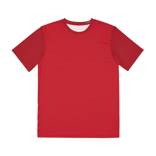 Men's Polyester Tee - P print Red/Black