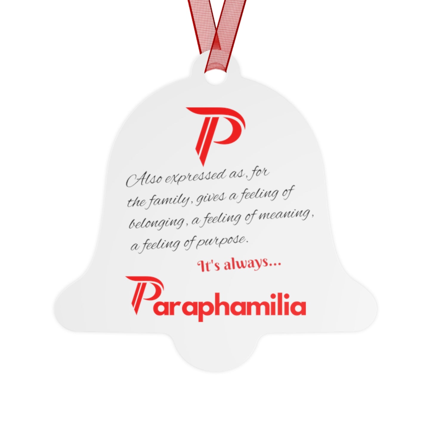 Holiday Paraphamilia (for the family) Metal Ornaments