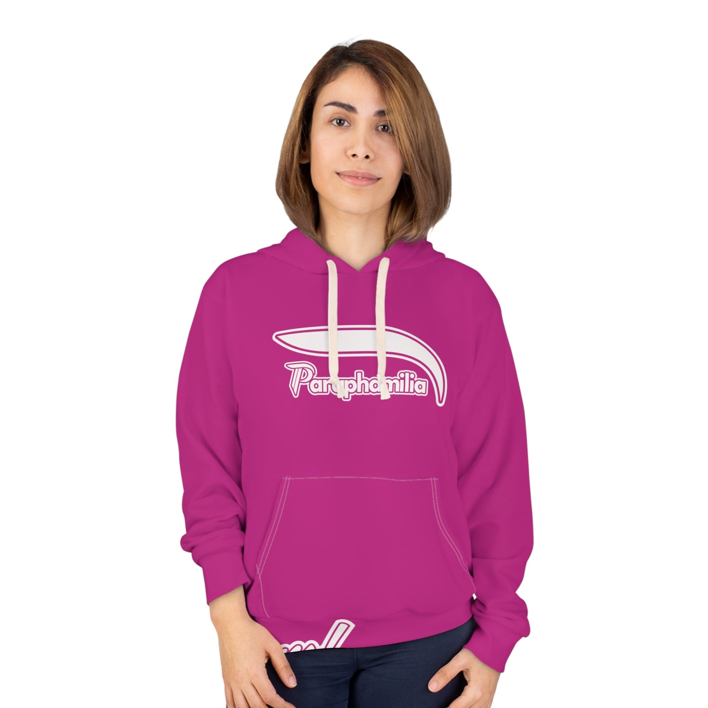 Pullover Hoodie - Pink / White