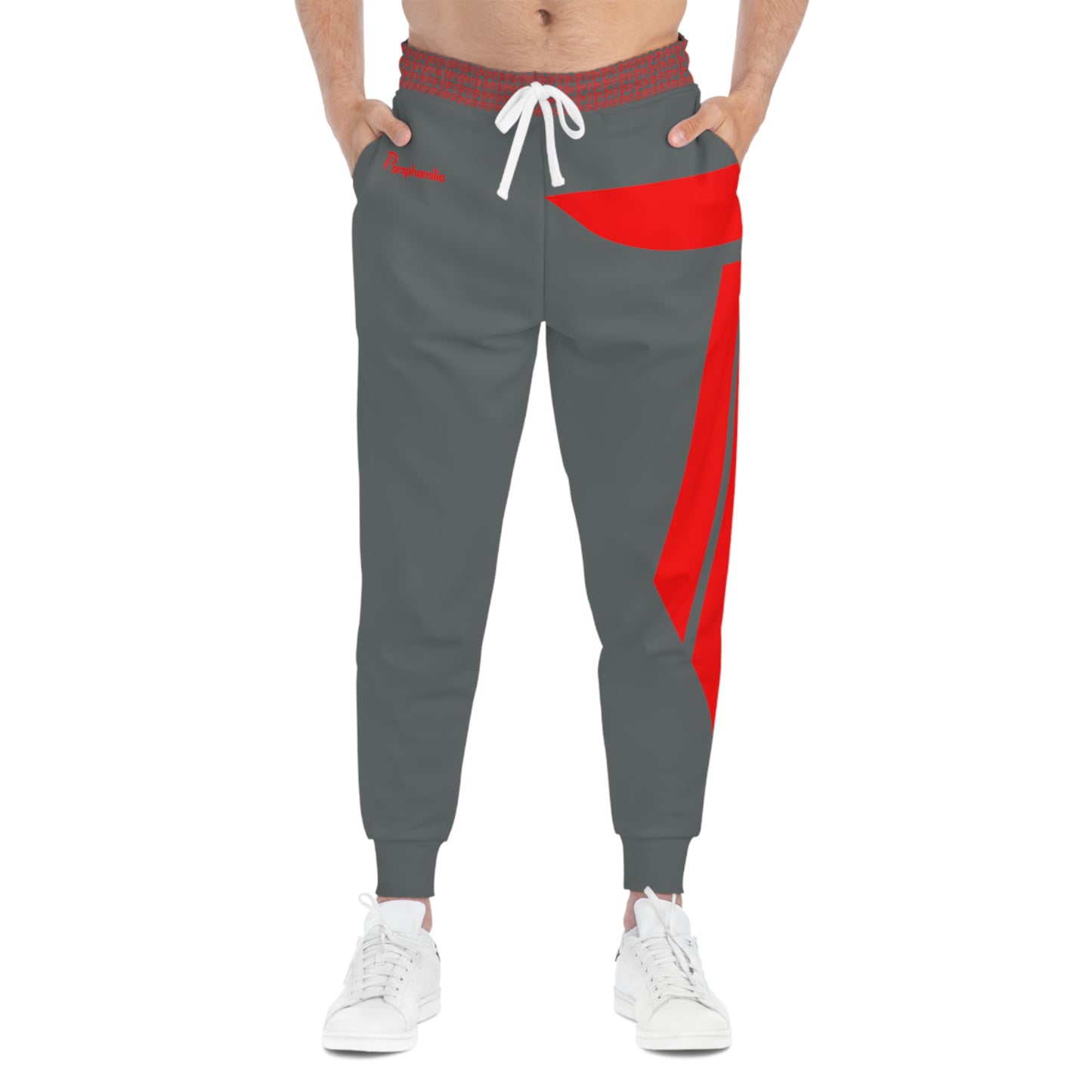 Men's/Women's Athletic Joggers - Gray/Red