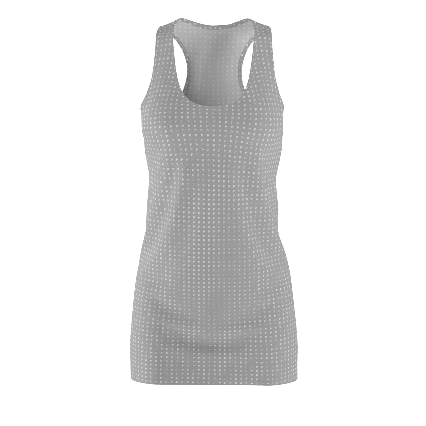 Women's Cut & Sew Racerback Dress - Gray/White