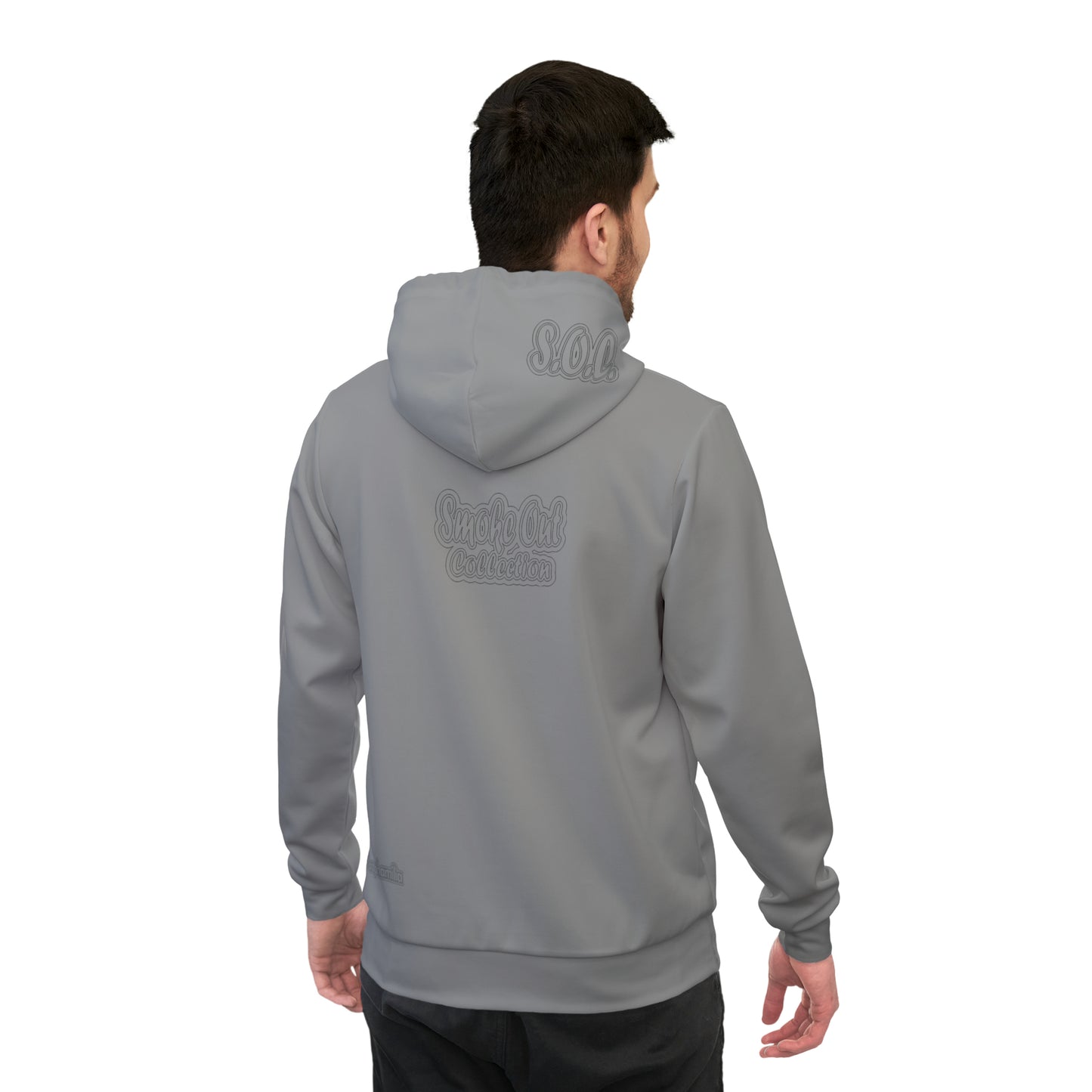 Wired Men's Athletic Hoodie - Smoke Out Collection - Gray/Black