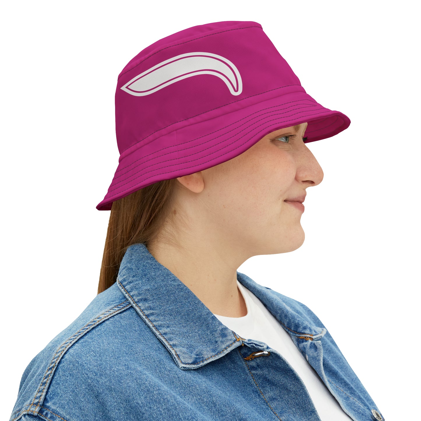 Bucket Hat - Pink/White