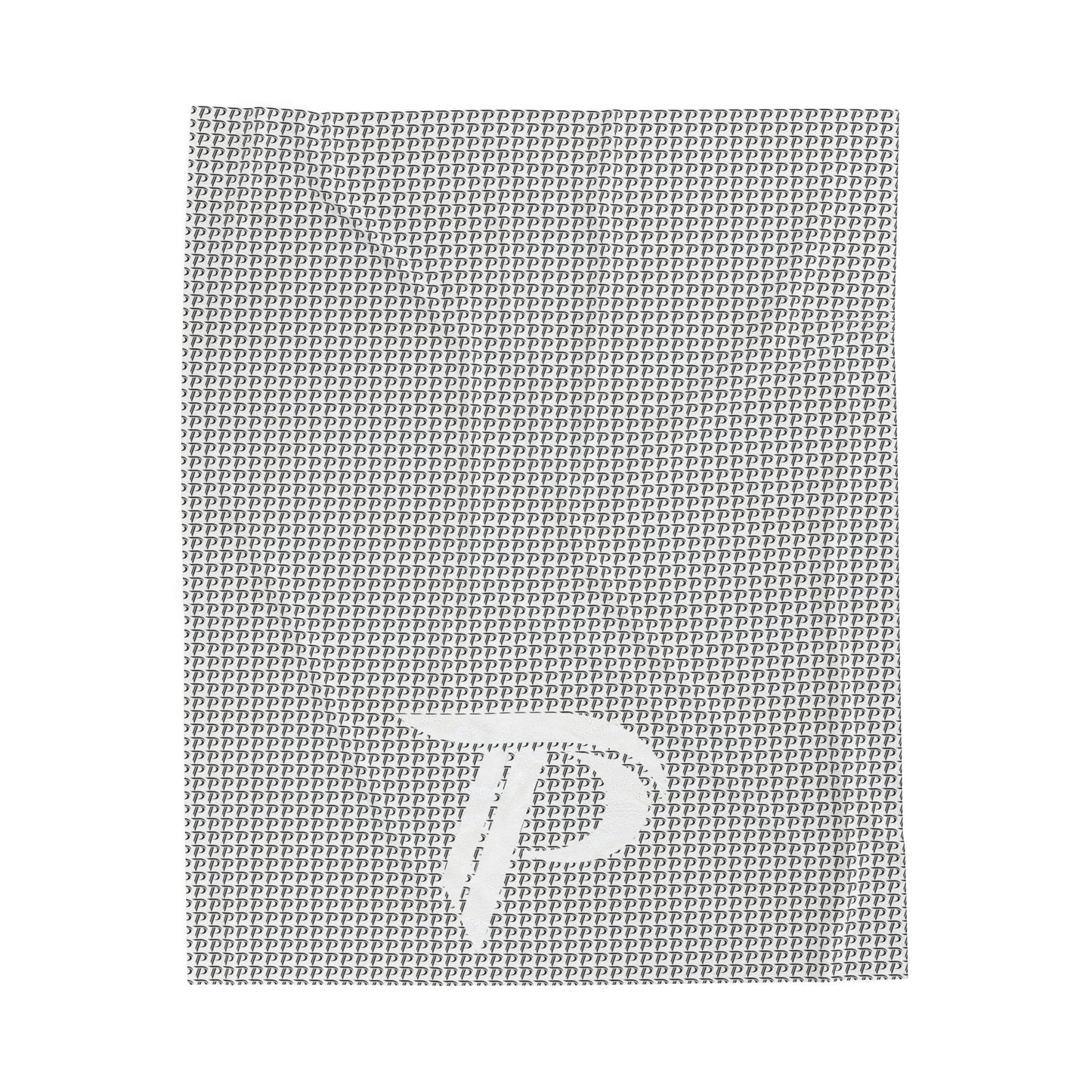 P print Velveteen Plush Blanket